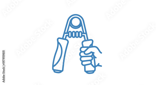 Hand Gripper Exercise Icon: Strength Training, Fitness, and Hand Muscle Workout