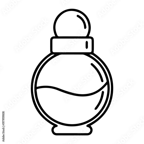 Duty-free woman perfume icon, outline style