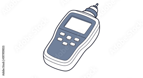 Handheld Digital Measuring Device with Screen and Buttons, Scientific Instrument