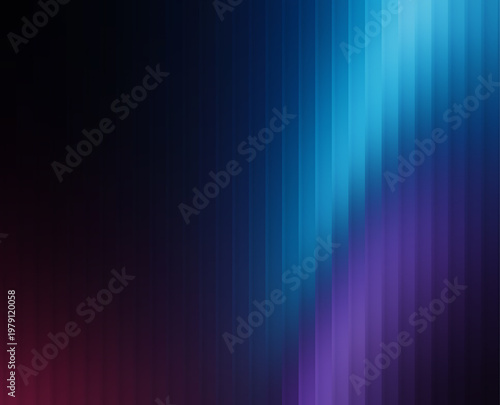 Abstract background of vertical light streaks in deep blues purples and aqua hues creating an energetic visual effect