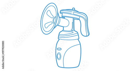 Manual Breast Pump Icon, Baby Care, Motherhood, Health, Nutrition, Lactation Aid