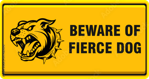 beware of fierce dog danger sign warning printable prohibited poster plaque template design