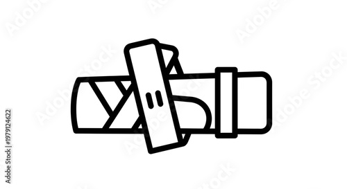 Medical Bandage Icon: Injury, First Aid, Healthcare, and Recovery Symbol