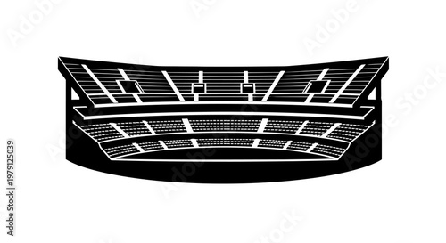 A black and white image of a car front bumper with a distinctive grille design.