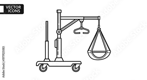 Patient Lift Hoist with Sling for Medical Care and Mobility Assistance