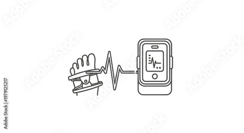 Pulse Oximeter Finger Clip Connected to Monitor Showing Heartbeat