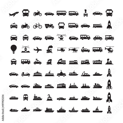 Black and white of various office and business tools and stationery