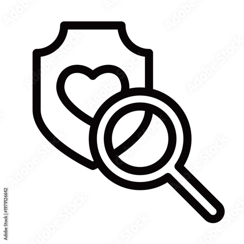 保険の見直しを表すシンプルな白黒アイコン