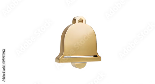 A shiny gold bell on a black background, symbolizing celebration and alertness