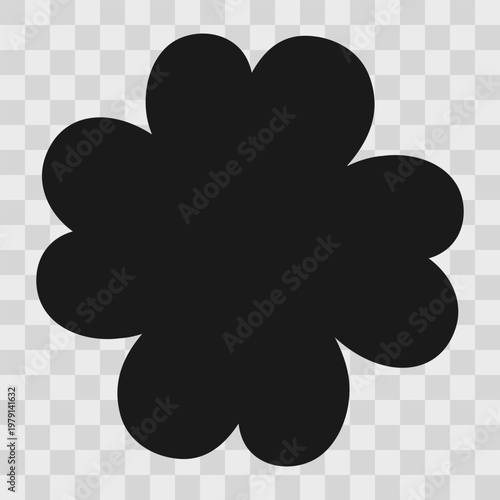 Silhouette Quatrefoil clover Sticker Logo Icon Minimalistic flat design Lucky symbol St Patrick Day. Isolated Vector illustration Sticker Icon Date Related content Greeting Cards, leaflets, price tags