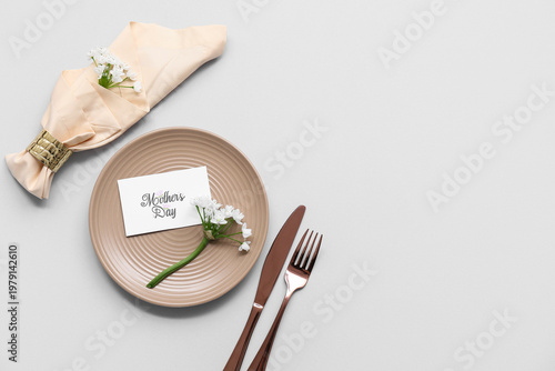 Stylish table setting with ...