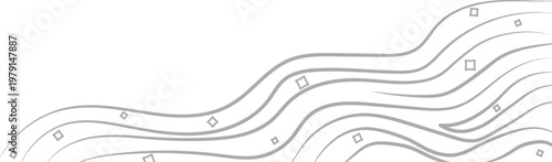 Wave decor elements for banner website flyer background horizontal vector