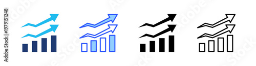 Correlation Multiple Style Icon Set Collection Pack Web Banner Vector 