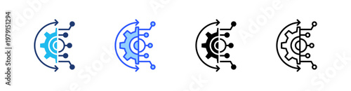 Transformation Multiple Style Icon Set Collection Pack Web Banner Vector 