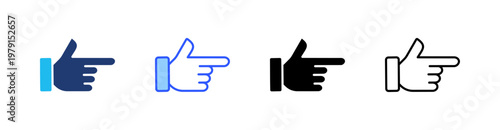 Pointing Multiple Style Icon Set Collection Pack Web Banner Vector 