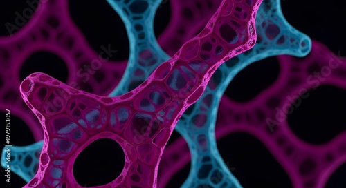 Abstract Molecular Structure Background, Science and Technology Concept