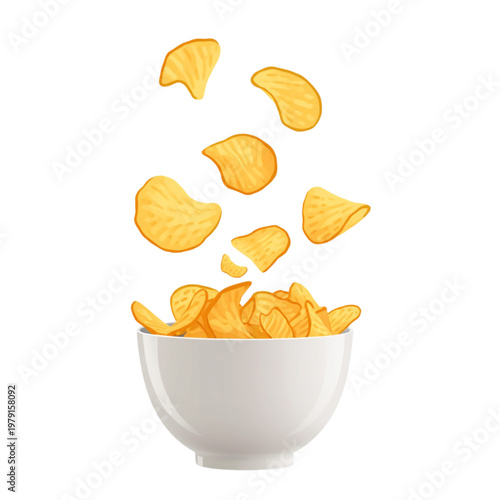 potato chips in a bowl