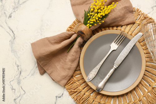 Beautiful table setting wit...