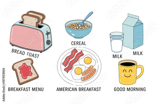 Assorted colorful stationery items on a flat surface Vector