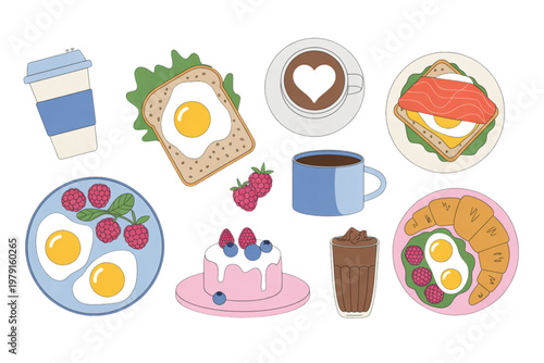 Colorful assortment of handcrafted gift boxes and decorative items. Vector