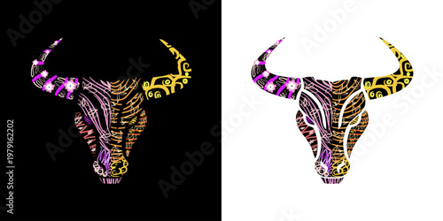 Bull or buffalo head decoration