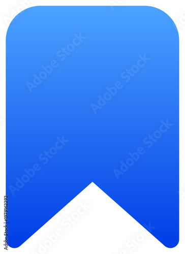 Solid blue bookmark icon for saving pages and favorite content
