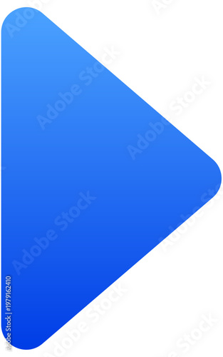 Minimalist blue forward caret icon for next step and app navigation