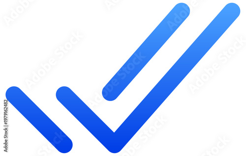 Double blue check marks icon for delivered and read message status
