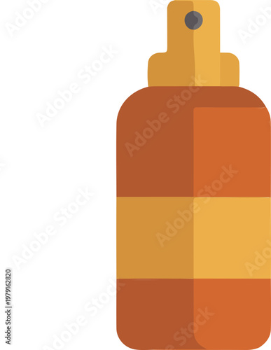 Minimalist flat design vector illustration of a cleaning spray bottle and a folded microfiber cloth representing housekeeping sanitation and professional janitorial services