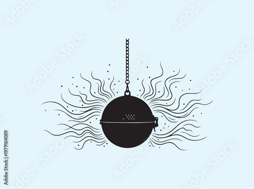 Professional cafe equipment silhouette for menu and instruction design