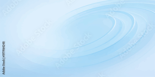 Abstract blue background with waves of clear aqua liquid creating circular ripples and splashes on a wet surface for a clean nature texture