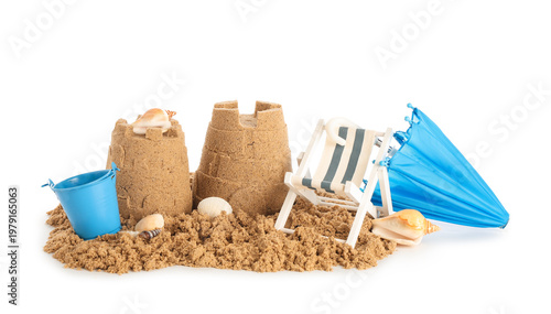 Castle made of sand, seashe...