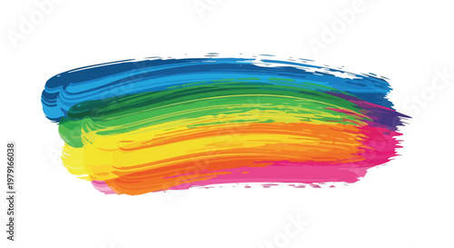Rainbow Colored Brush Stroke Artwork.