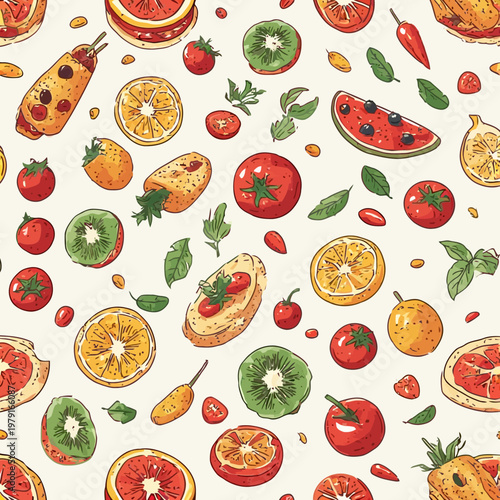 pattern food design very cool