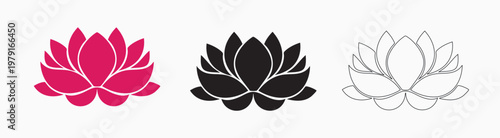 vesak lotus flowers vector Art & Illustration