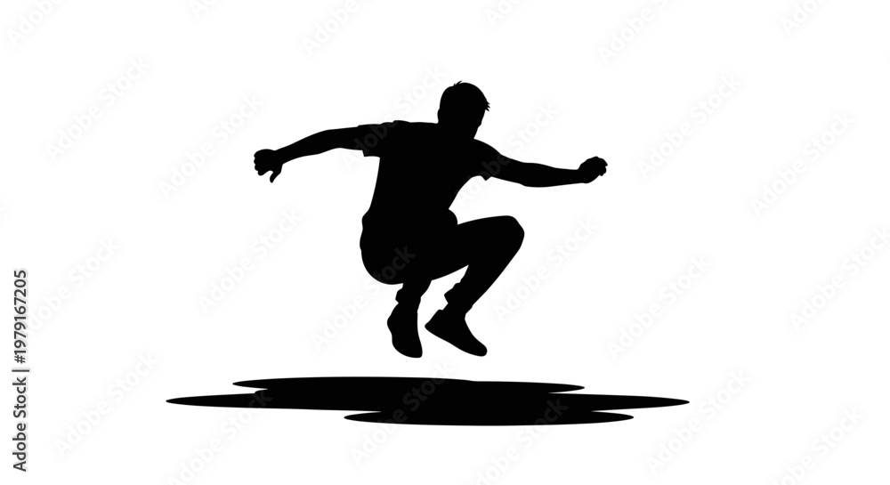 Fototapeta premium Man jumping in the air.