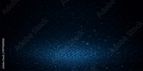 Deep blue night sky reveals a cosmic galaxy of stars and a glowing nebula across the dark outer space universe