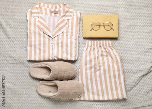 Stylish pajamas with slippe...