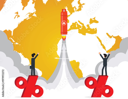 The LPG cylinder blasted into the sky like a rocket. Investors celebrating the surge in gas prices