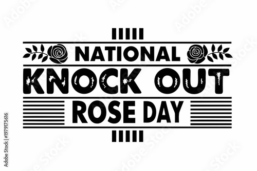 Beautiful Rose Bloom Vector Illustration for National Knock Out Rose Day Floral Design