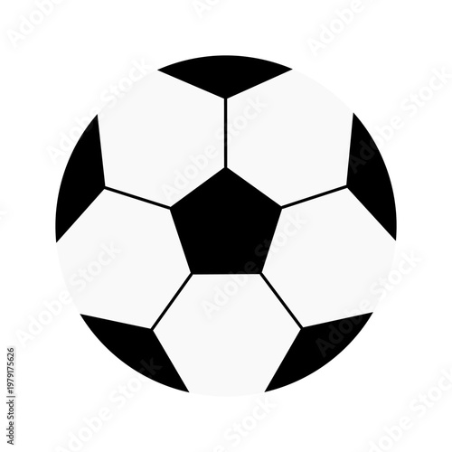 simple black and white soccer ball illustration