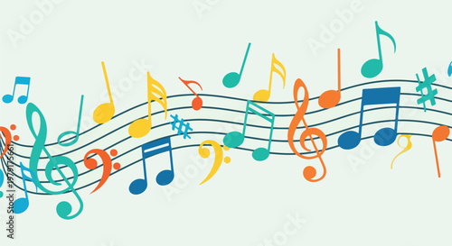 Colorful Music Notes and Symbols 24.