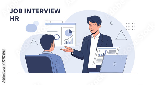 Job Interview HR Meeting: Candidate and Recruiter Discussing Career Growth