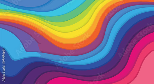 Multicolored Abstract Wavy Lines Pattern Design 1.