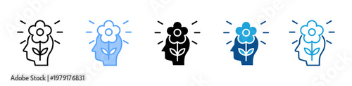Stress Relief icon multiple style and collection