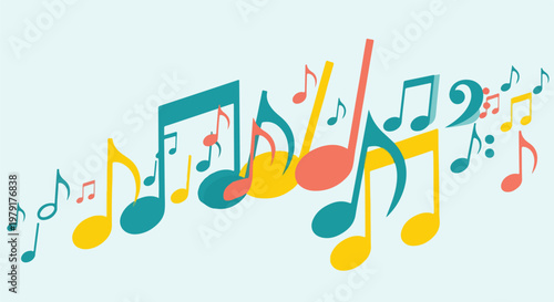 Colorful music notes and symbols 29.