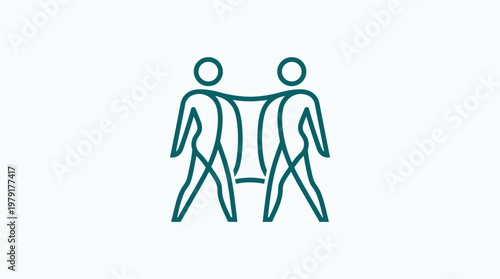 Minimalist Gemini Emblem in Teal