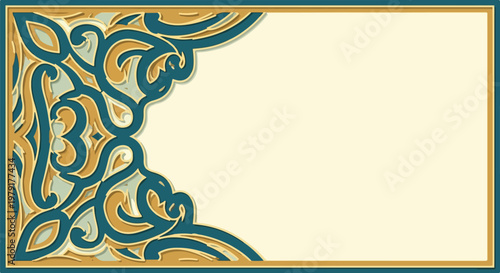 Decorative Border Design Element Template.