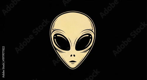 Alien Face Close Up Portrait.