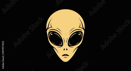 Alien Head Illustration.